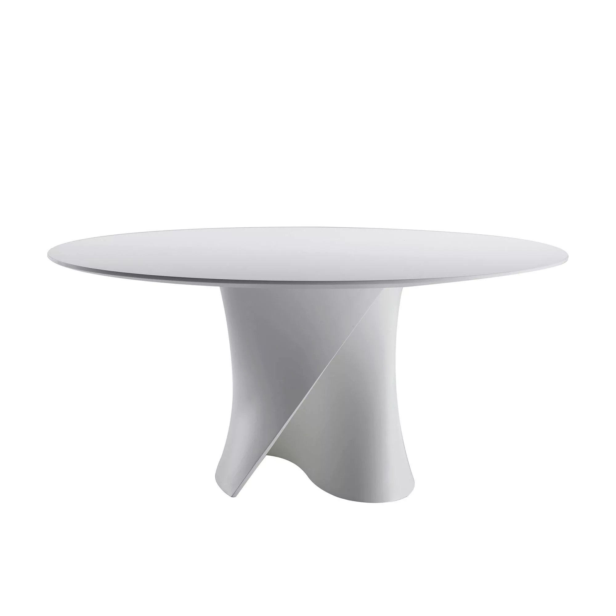 MDF Italia - S Table Esstisch Gestell weiß Ø156cm - weiß/Gestell weiß /Tisc günstig online kaufen
