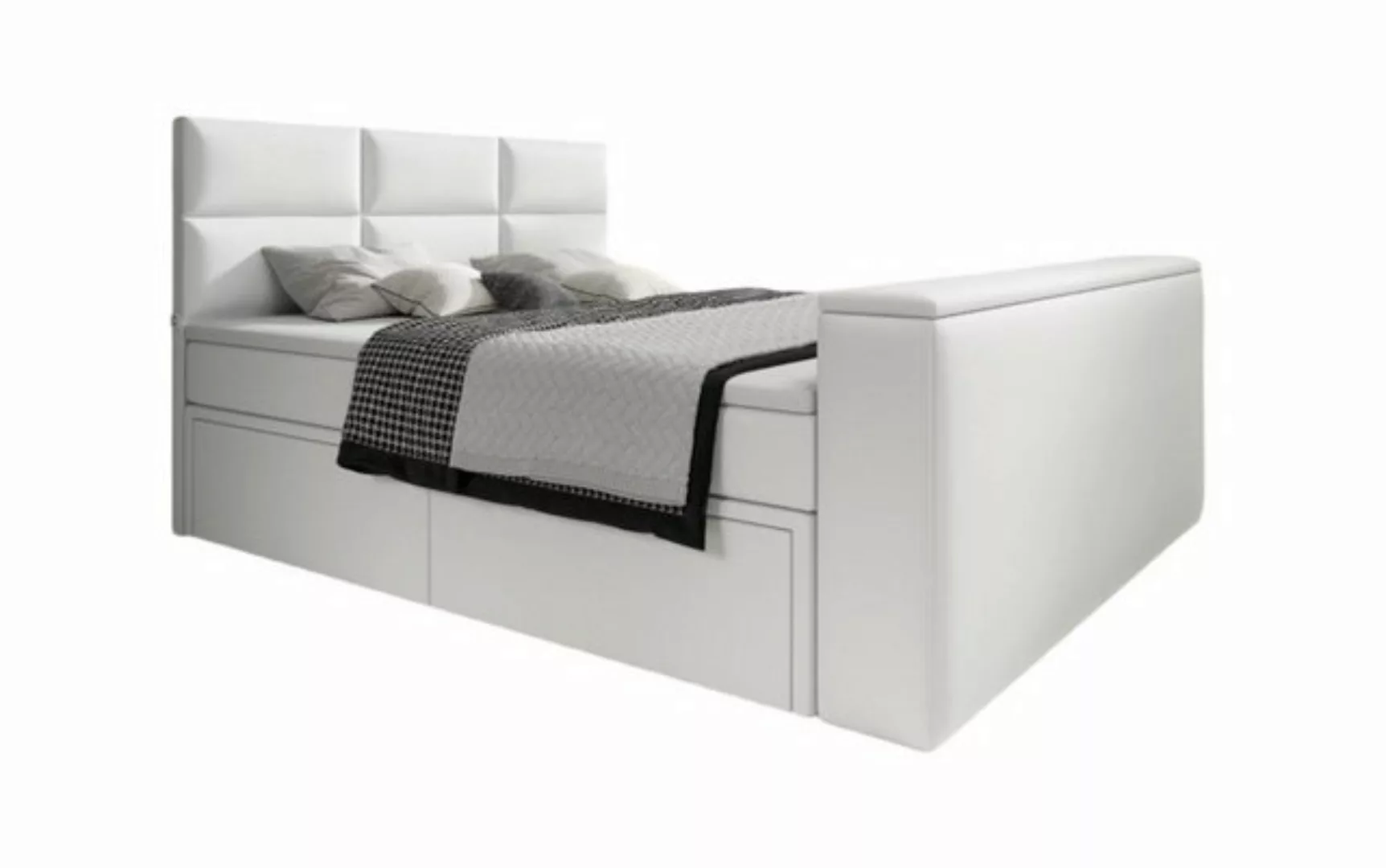 Luxusbetten24 Boxspringbett Carito, mit TV Lift, USB-Anschluss und Stauraum günstig online kaufen