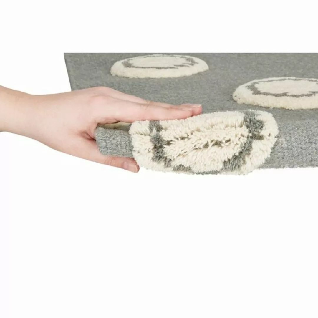 Schurwoll Teppich Happy Rugs Ring + Gratis Anti-rutschunterlage günstig online kaufen