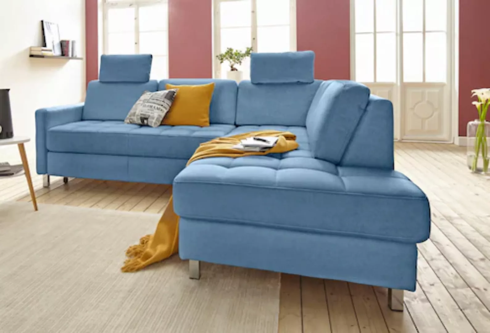 sit&more Ecksofa »Pablo L-Form«, wahlweise mit Bettfunktion und Bettkasten günstig online kaufen