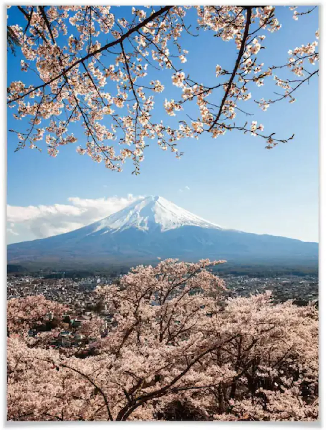 Wall-Art Poster »Mount Fuji Japan«, Berge, (1 St.), Poster ohne Bilderrahme günstig online kaufen