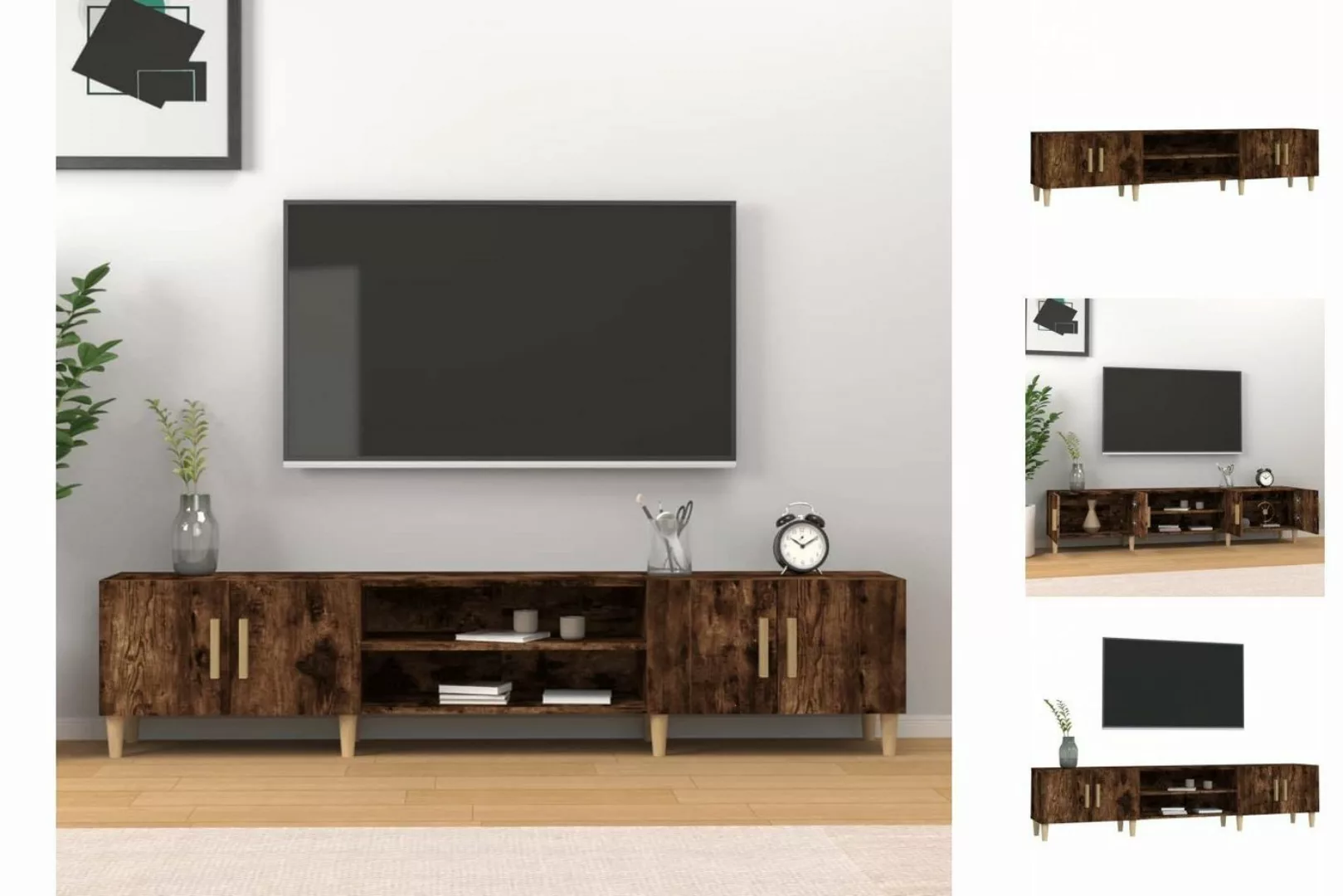 Vidaxl Tv-schrank Räuchereiche 180x31,5x40 Cm Holzwerkstoff günstig online kaufen