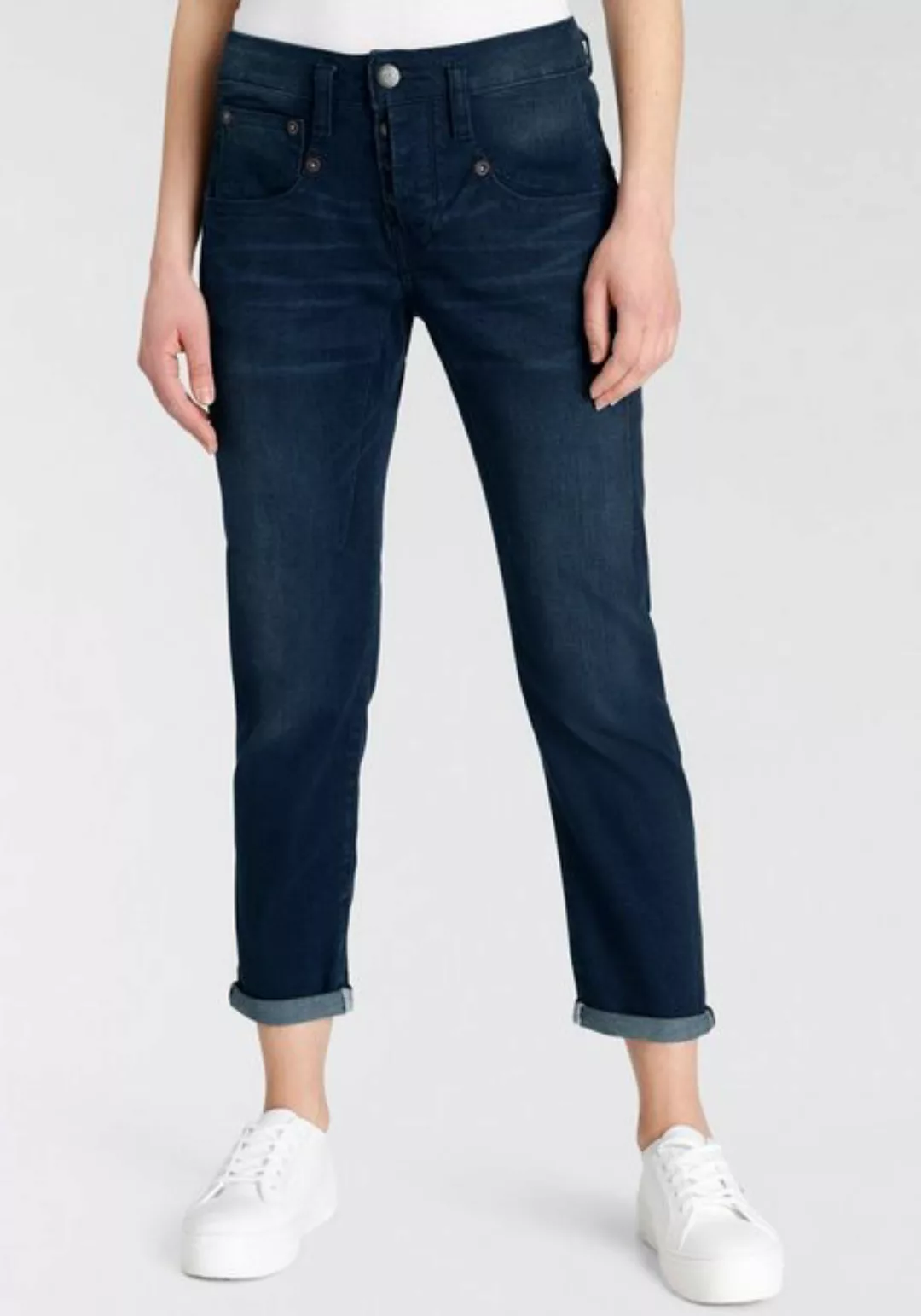 Herrlicher Gerade Jeans "Shyra Cropped Denim Smooth", Im Boyfriend Style, A günstig online kaufen