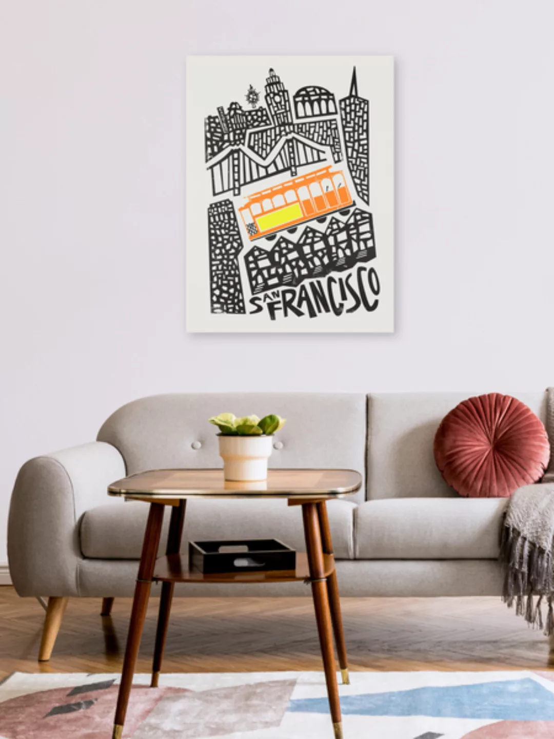 Poster / Leinwandbild - San Francisco Cityscape günstig online kaufen