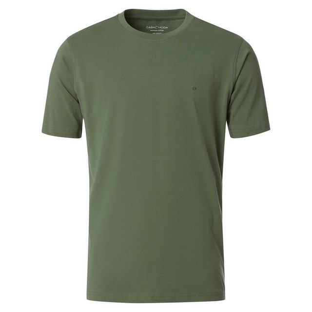 CASAMODA Rundhalsshirt CasaModa Übergrößen Basic T-Shirt schilfgrün günstig online kaufen