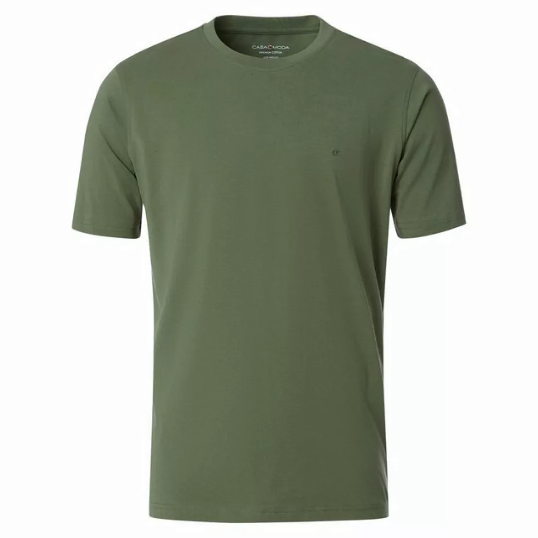 CASAMODA Rundhalsshirt CasaModa Übergrößen Basic T-Shirt schilfgrün günstig online kaufen