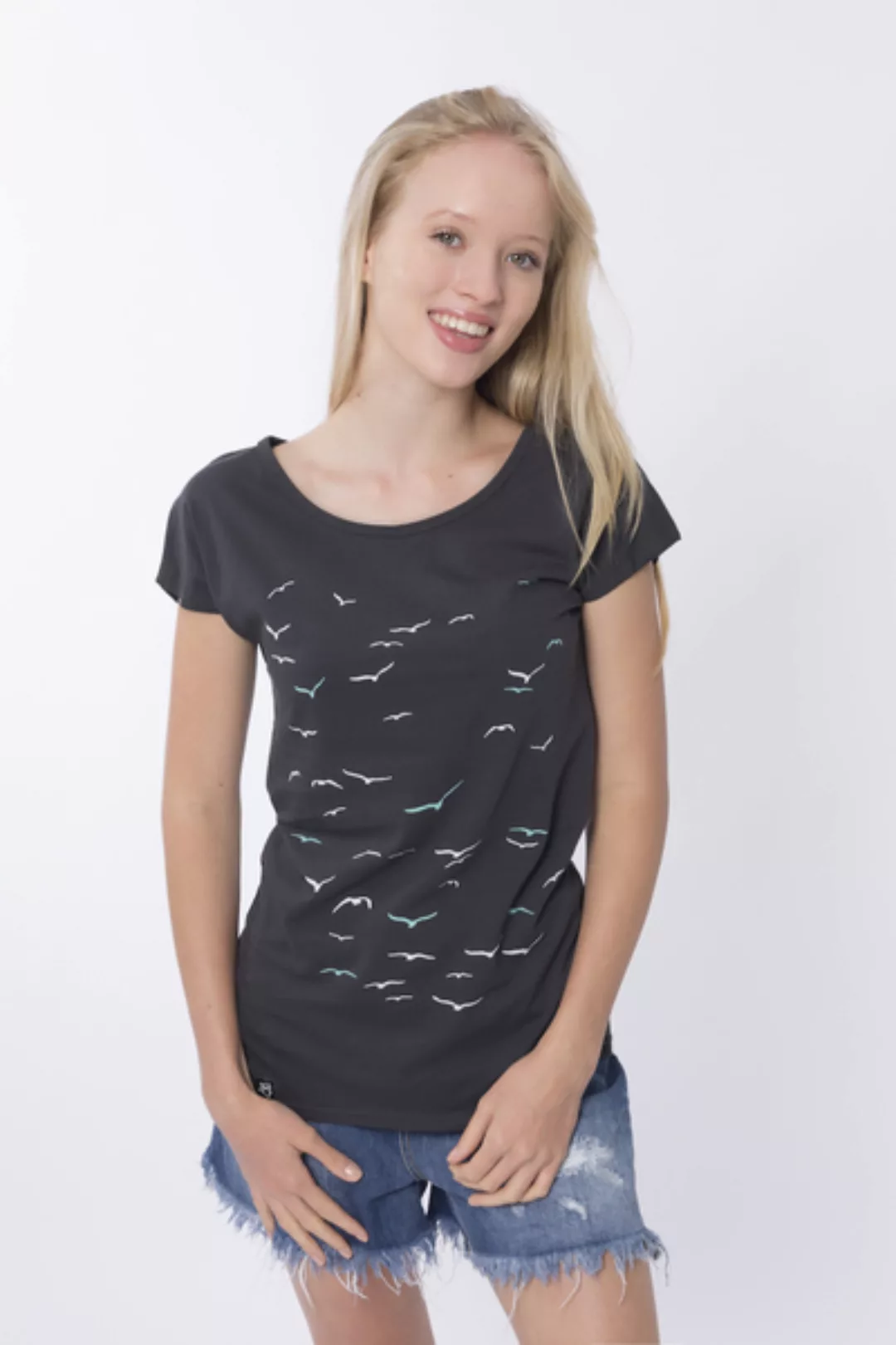 Bio T-shirt "Lea Möwen Arsenic" günstig online kaufen