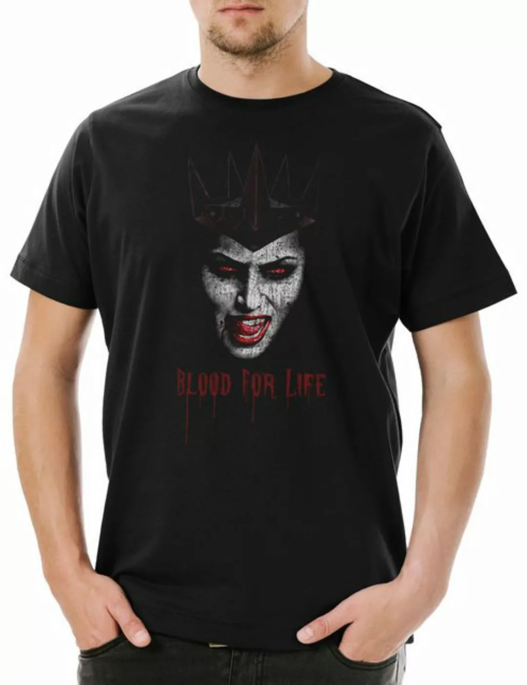 Urban Backwoods Print-Shirt Vampire Blood For Life Herren T-Shirt Vampir Bl günstig online kaufen