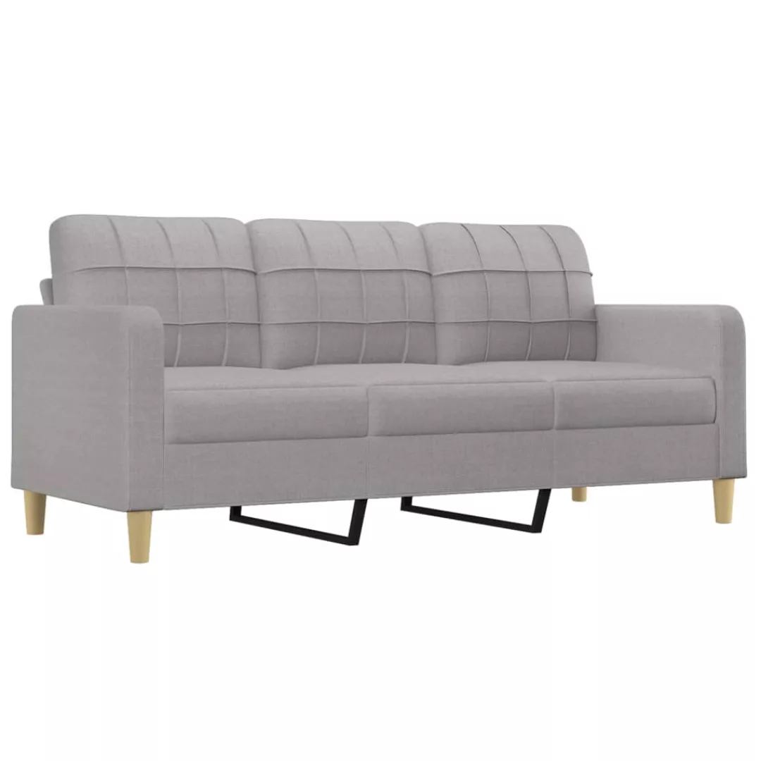 Vidaxl 3-sitzer-sofa Hellgrau 180 Cm Stoff günstig online kaufen