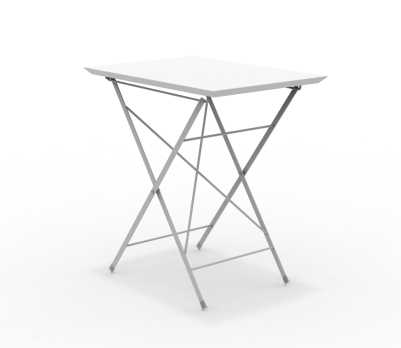STEP - Faltbarer Gartentisch 70x50 cm matt weiß günstig online kaufen
