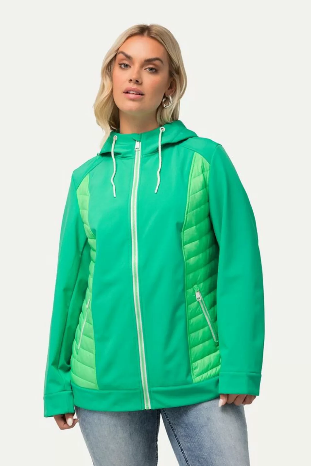 Ulla Popken Outdoorjacke HYPRAR Hybrid-Kapuzenjacke wasserabweisend günstig online kaufen