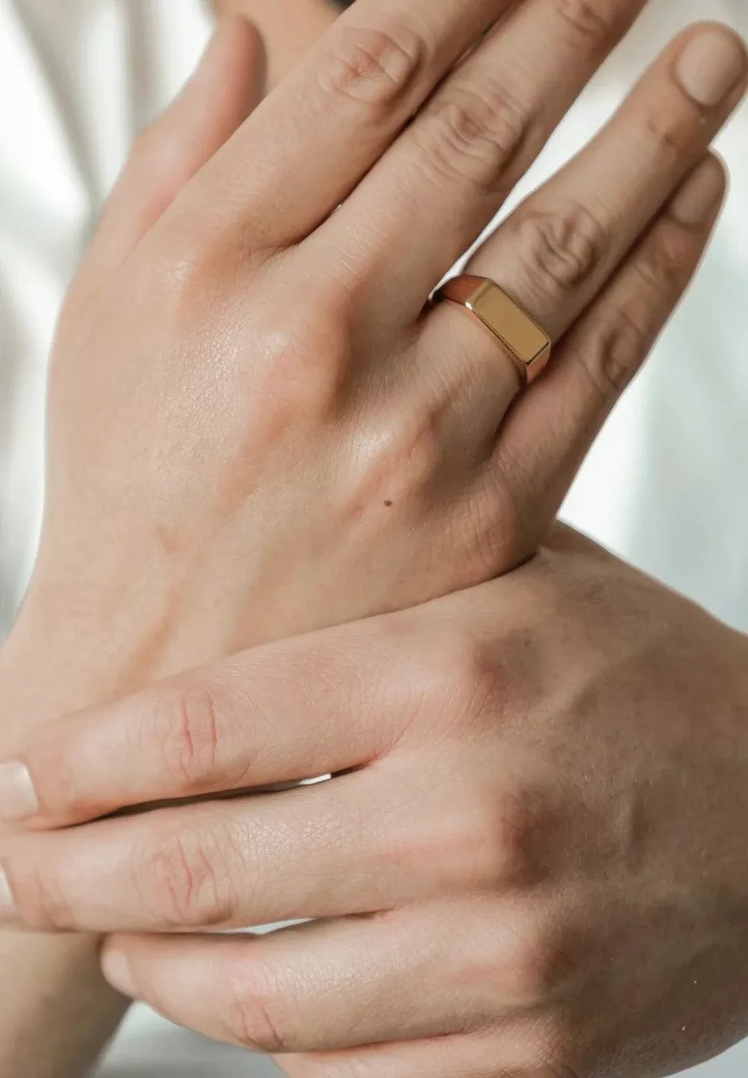 Hey Happiness Siegelring Rechteck Herren, 18K günstig online kaufen