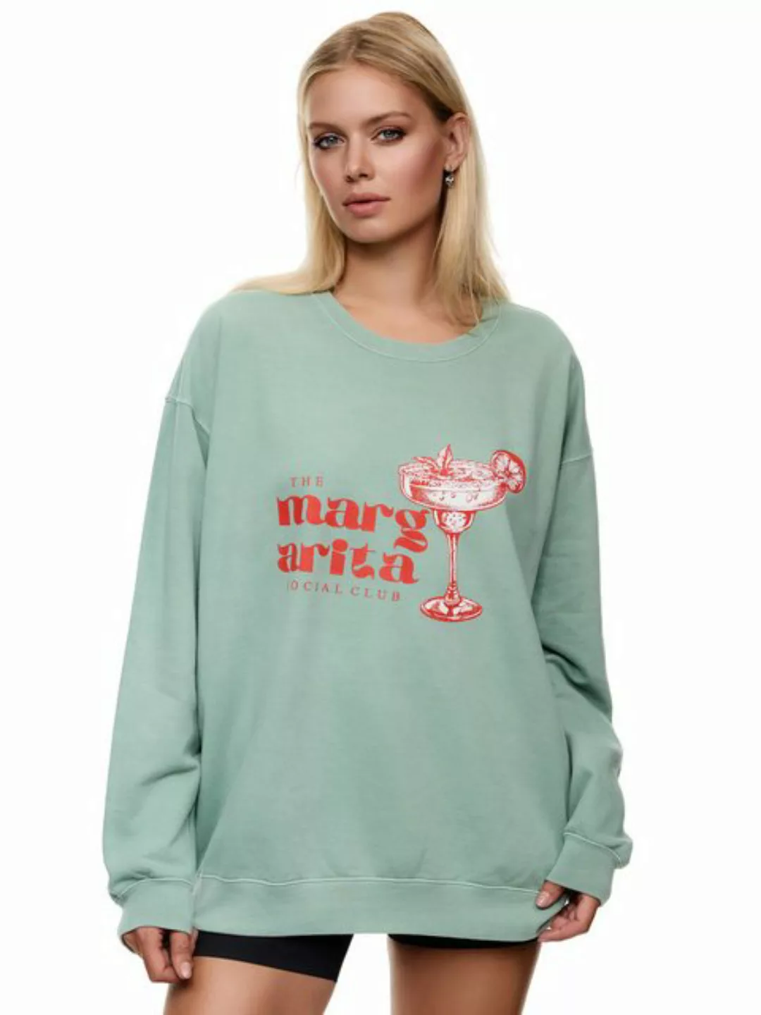 Worldclassca Sweatshirt Worldclassca Oversized Sweatshirt Print Langarm Pul günstig online kaufen