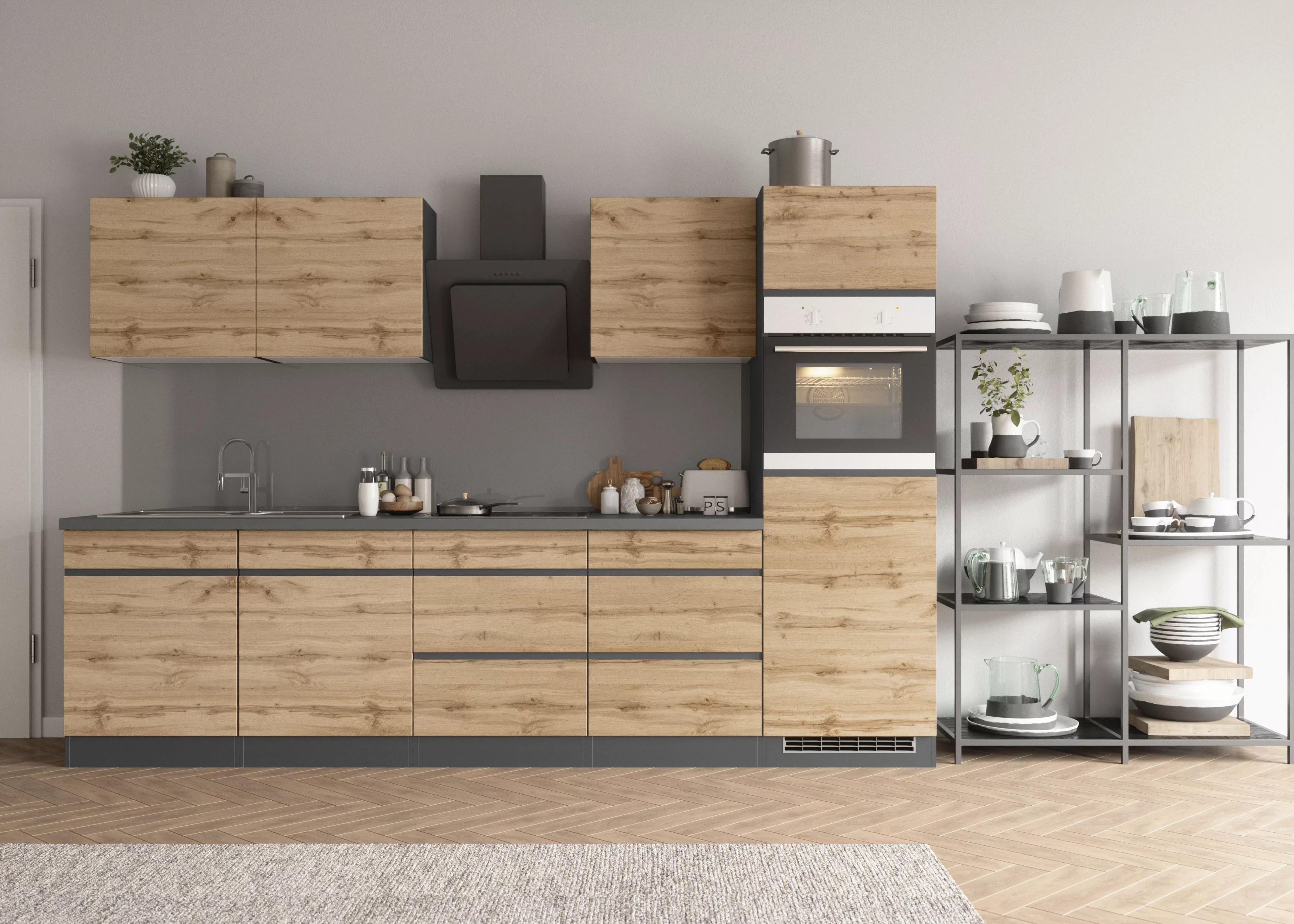 Kochstation Küche "KS-Riesa", Stellbreite 300 cm, ohne E-Geräte günstig online kaufen
