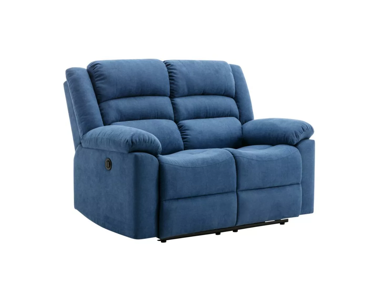 Relaxsofa 2-Sitzer elektrisch - Stoff - Blau - BUROLO günstig online kaufen