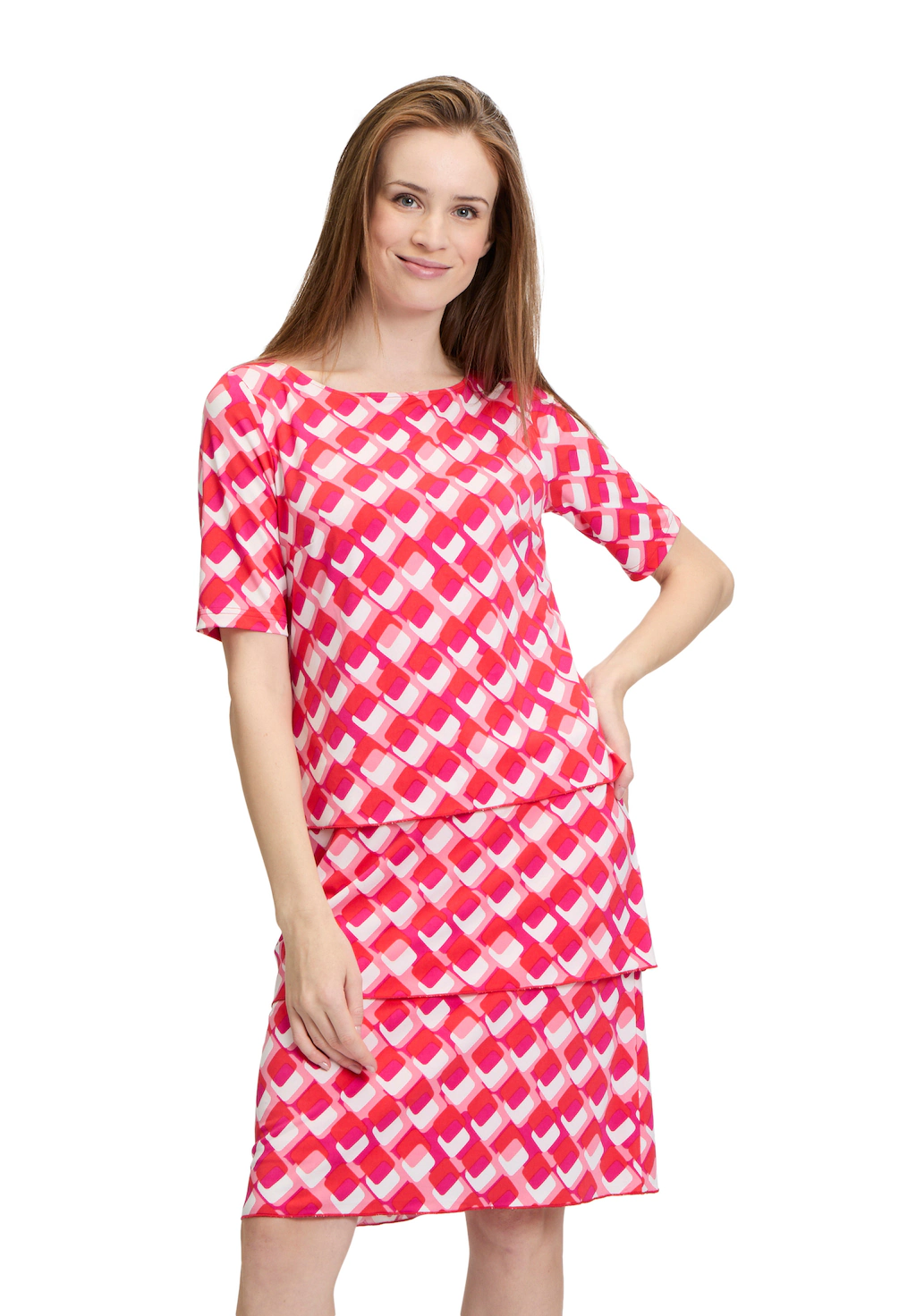 Betty Barclay Sommerkleid "Betty Barclay Stufenkleid kurzarm", Druck günstig online kaufen