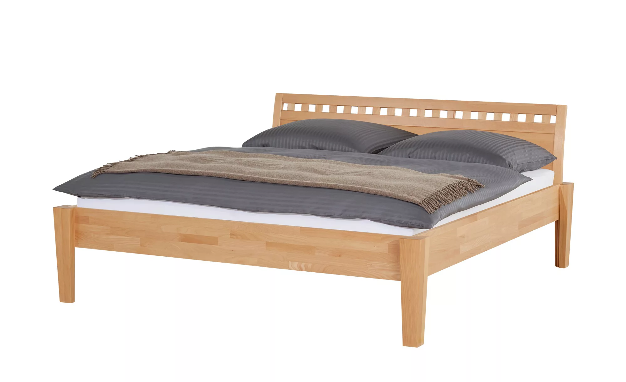 Massivholz-Bettgestell - holzfarben - 176 cm - 93 cm - Betten > Bettgestell günstig online kaufen
