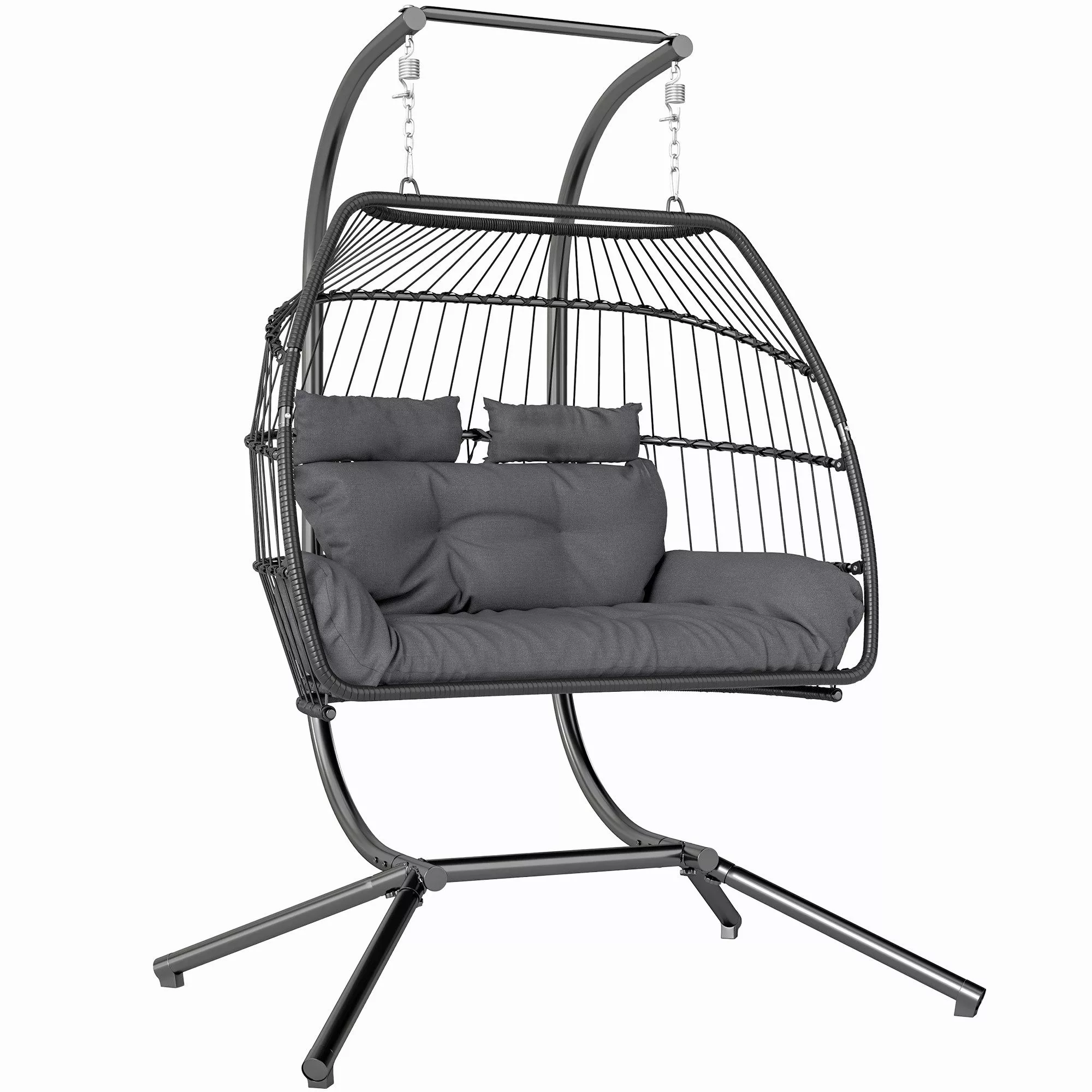 Outsunny Schaukelstuhl mit Kissen, ergonomisch, für günstig online kaufen