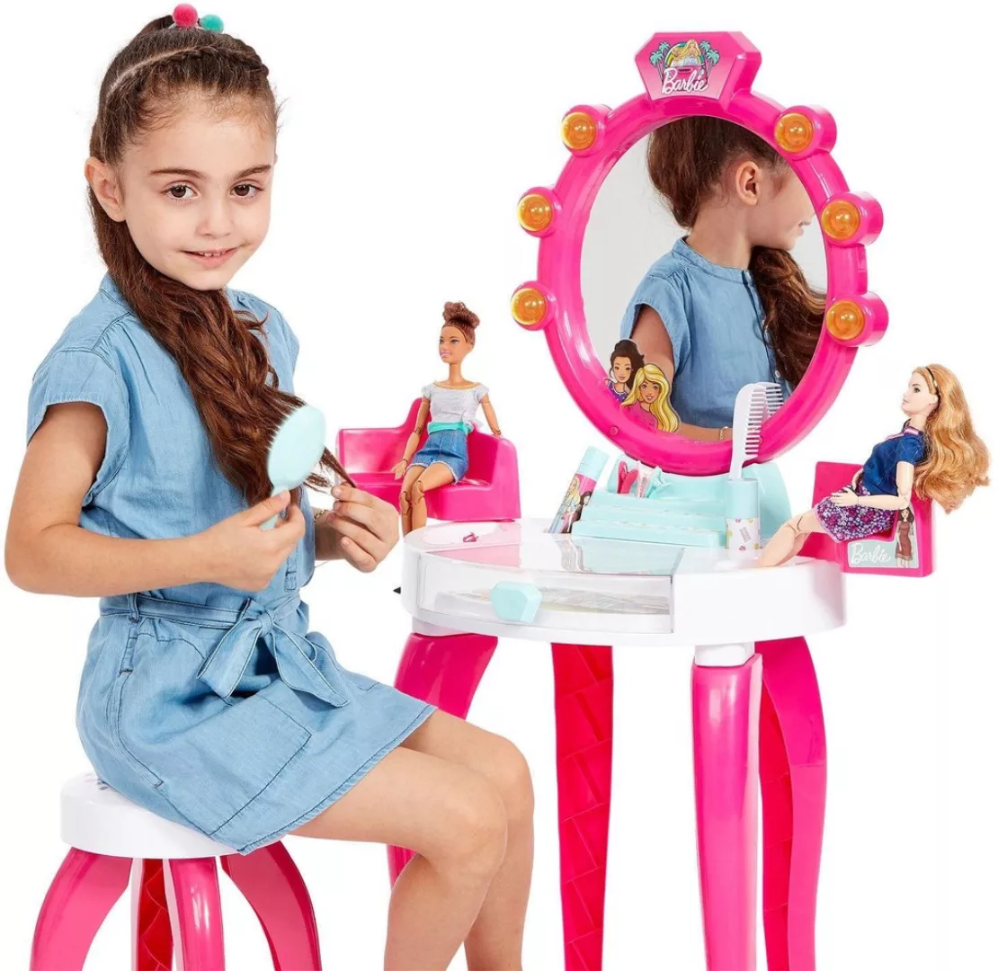 Klein Schminktisch »Barbie Schönheitsstudio mit Zubehör«, mit Licht- und So günstig online kaufen