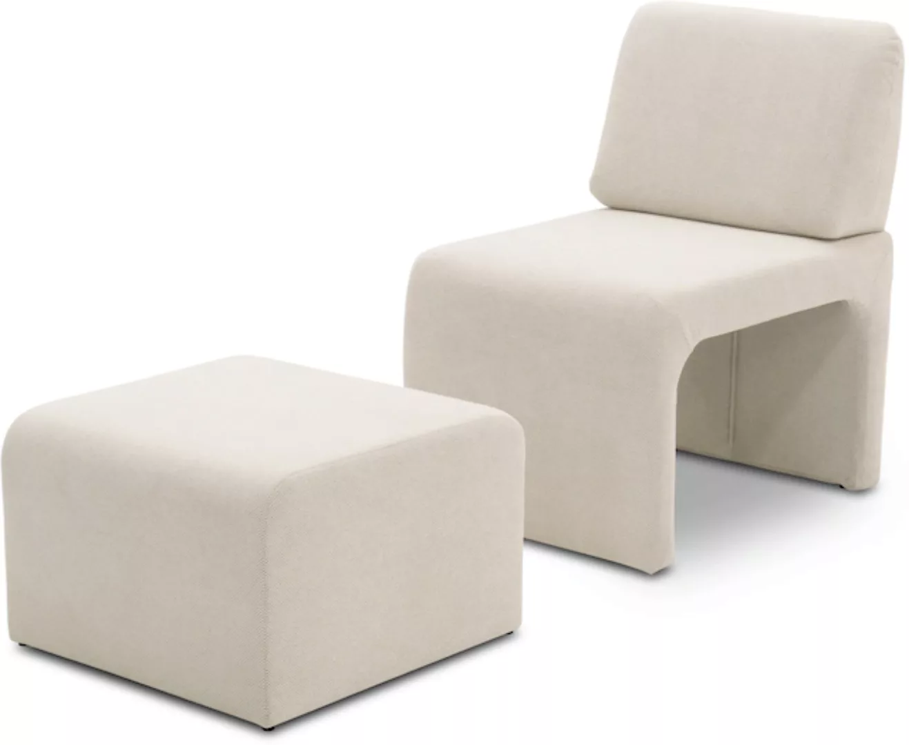 DOMO collection Sessel »mit Hocker 700017 ideal für kleine Räume, platzspar günstig online kaufen