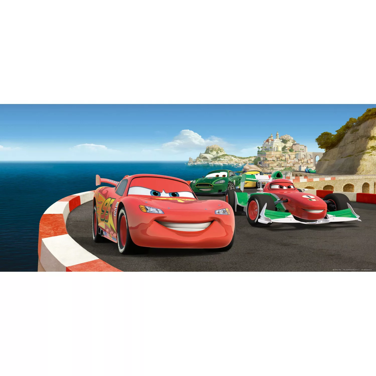 Disney Poster Cars Blau Rot und Grün 202 x 90 cm 600876 günstig online kaufen