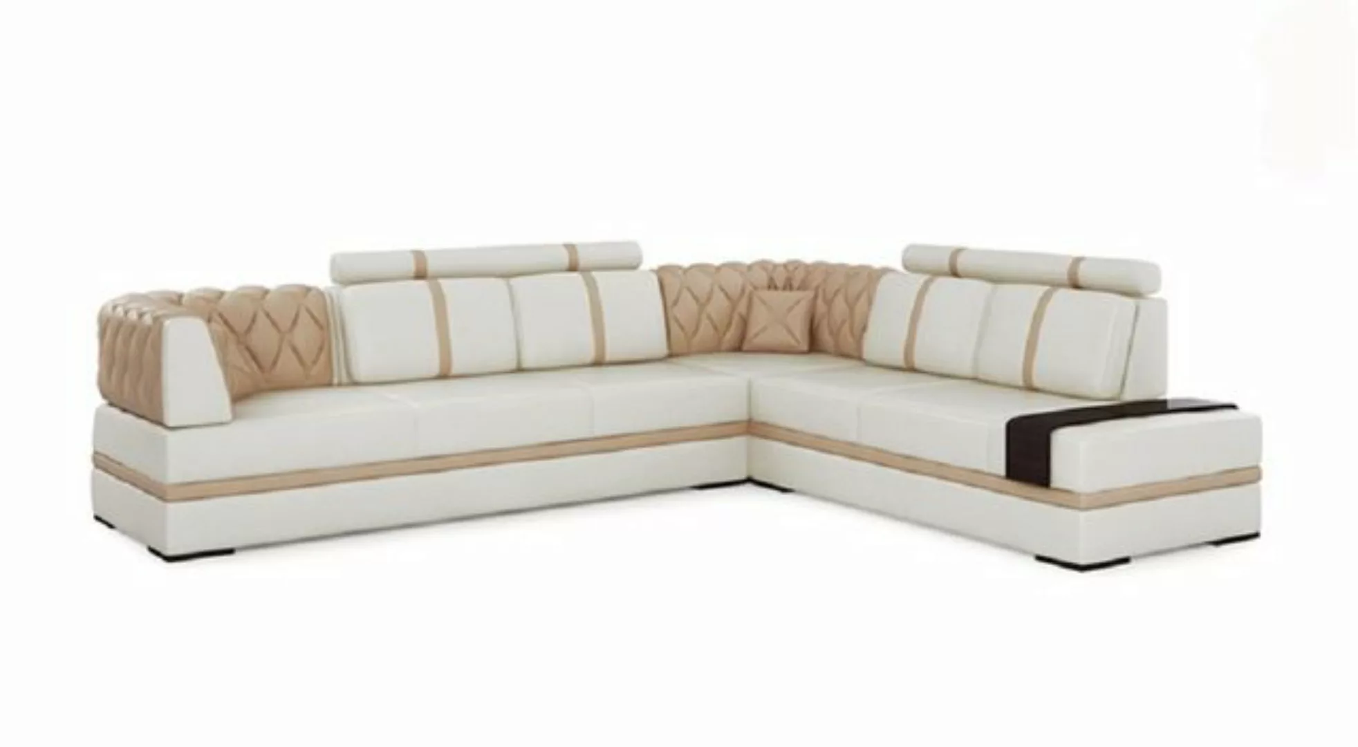 JVmoebel Ecksofa Ecksofa Sofa Couch Polster Wohnlandschaft Leder Eck Sofas günstig online kaufen