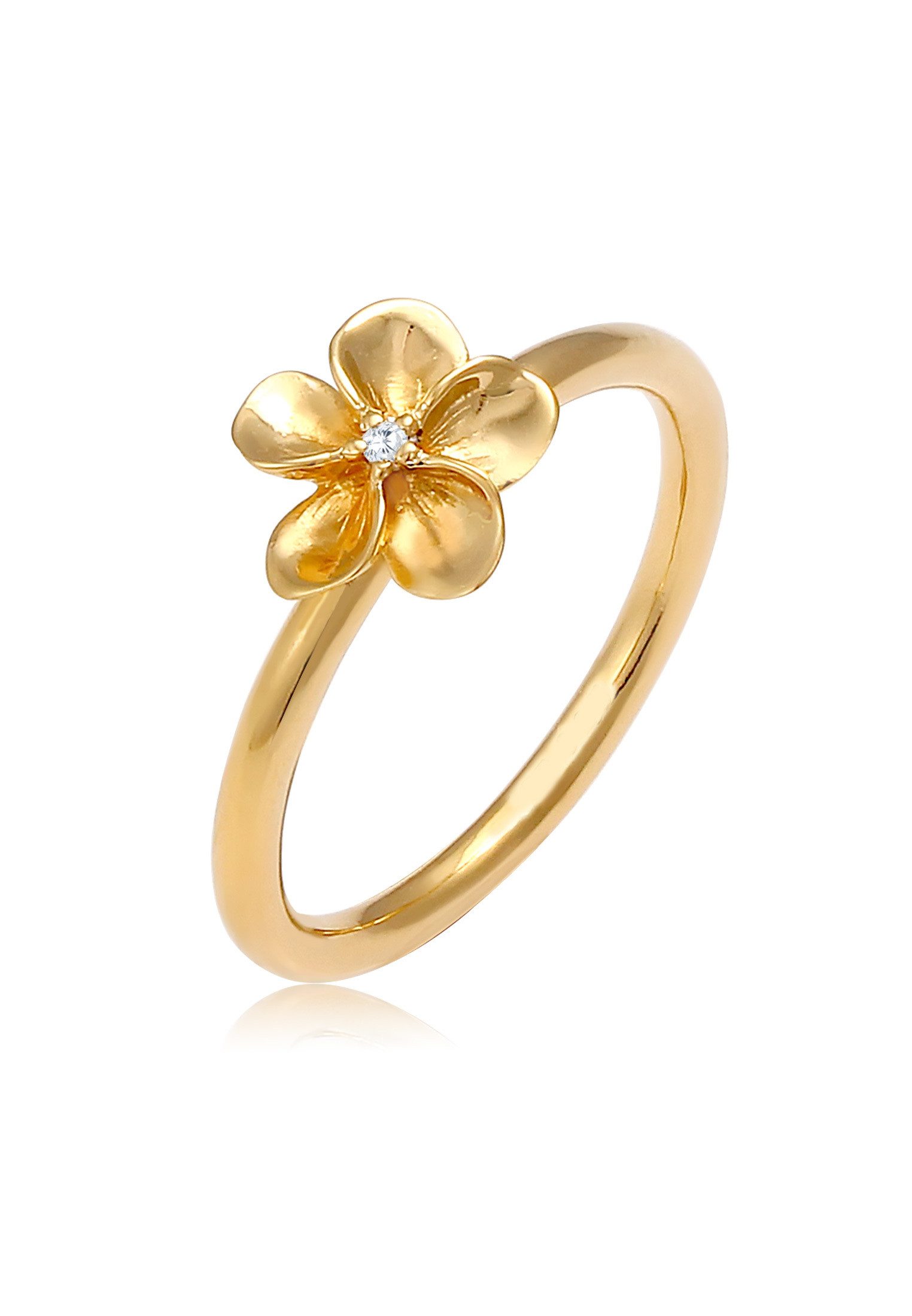 Nenalina Fingerring Frangipani Blüte Blume Zirkonia günstig online kaufen