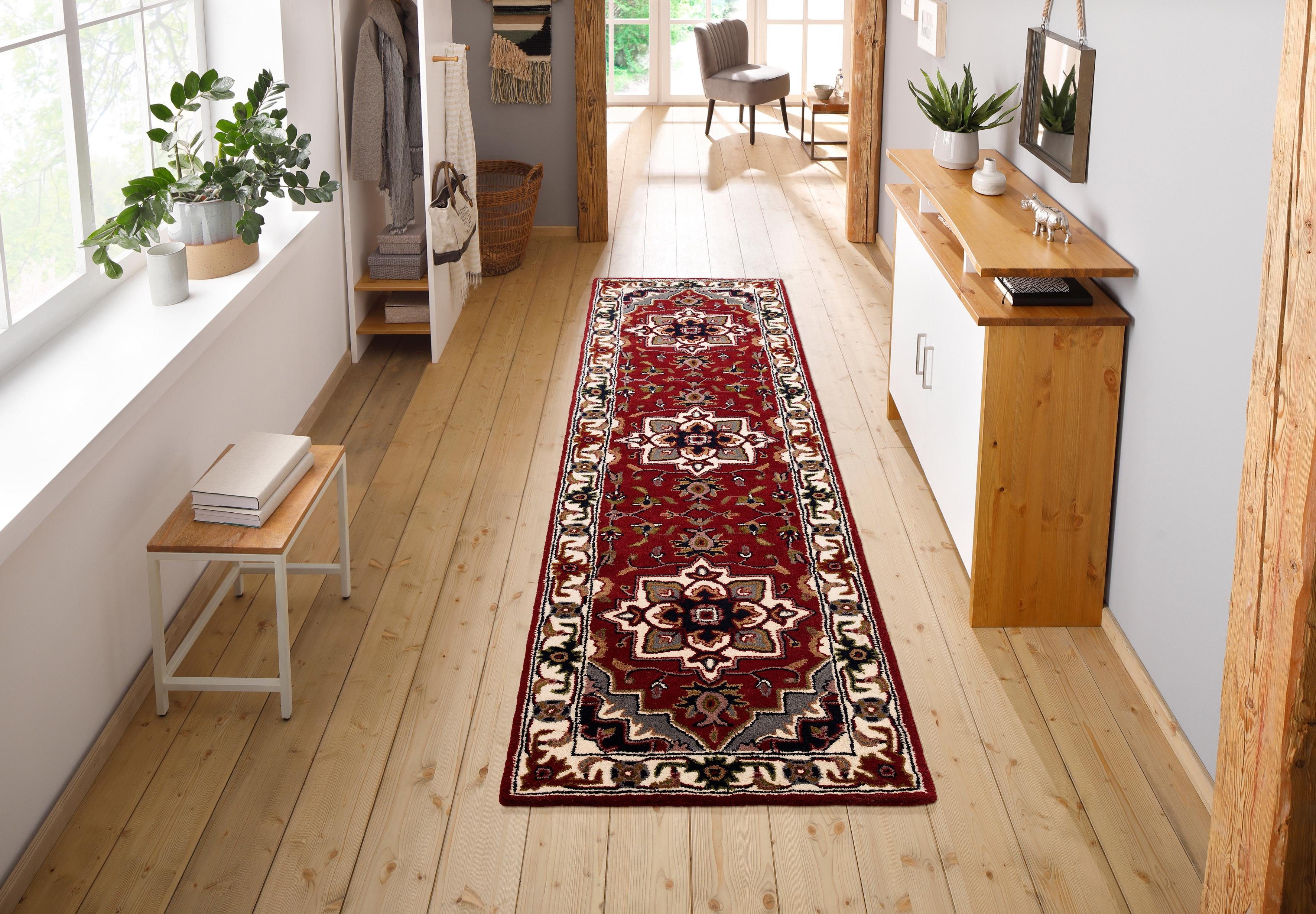 my home Wollteppich »Aman«, rechteckig, 14 mm Höhe, reine Wolle, Orient-Opt günstig online kaufen