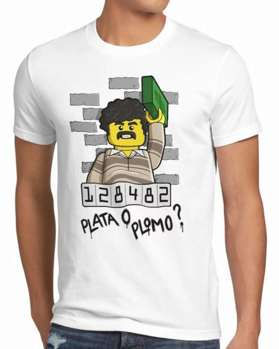 style3 Print-Shirt Herren T-Shirt Plata o Plomo pablo bloque kokain günstig online kaufen