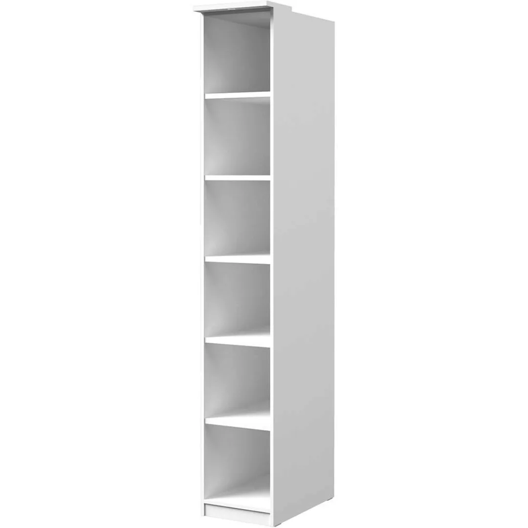 Kleiderschrank Regal weiß OLMO-83 mit 6 Fächern, B/H/T: ca. 35/217/63 cm günstig online kaufen