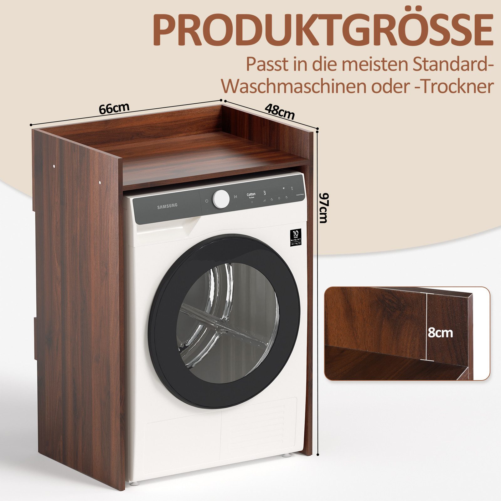 Clanmacy Waschmaschinenumbauschrank Waschmaschinenschrank für Waschmaschine günstig online kaufen