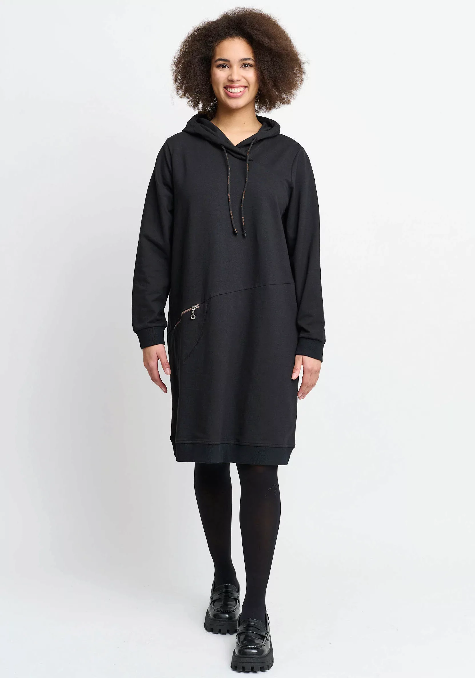 aprico Sweatkleid, mit stylischer Reißverschlusstasche günstig online kaufen