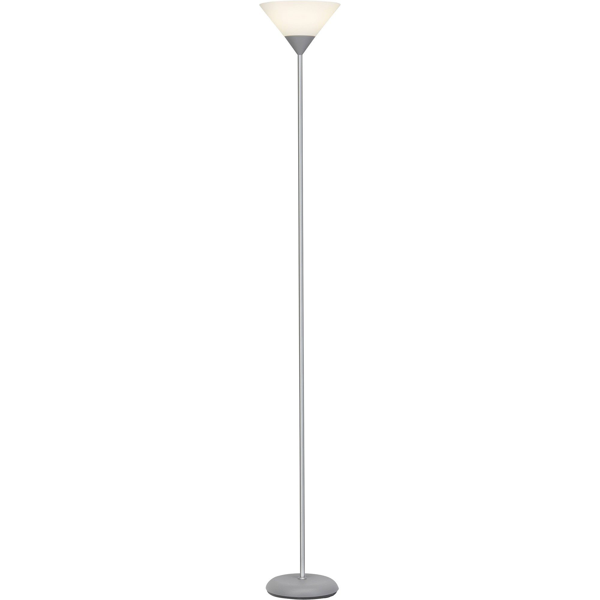 LED Stehleuchte Spari in Silber und Weiß 8W 806lm E27 günstig online kaufen