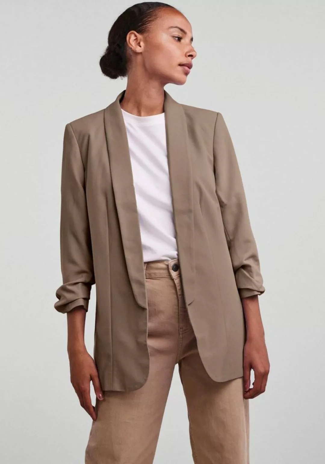 pieces Blusenblazer PCBOSELLA 3/4 BLAZER NOOS mit Faltendetail am Ärmel günstig online kaufen