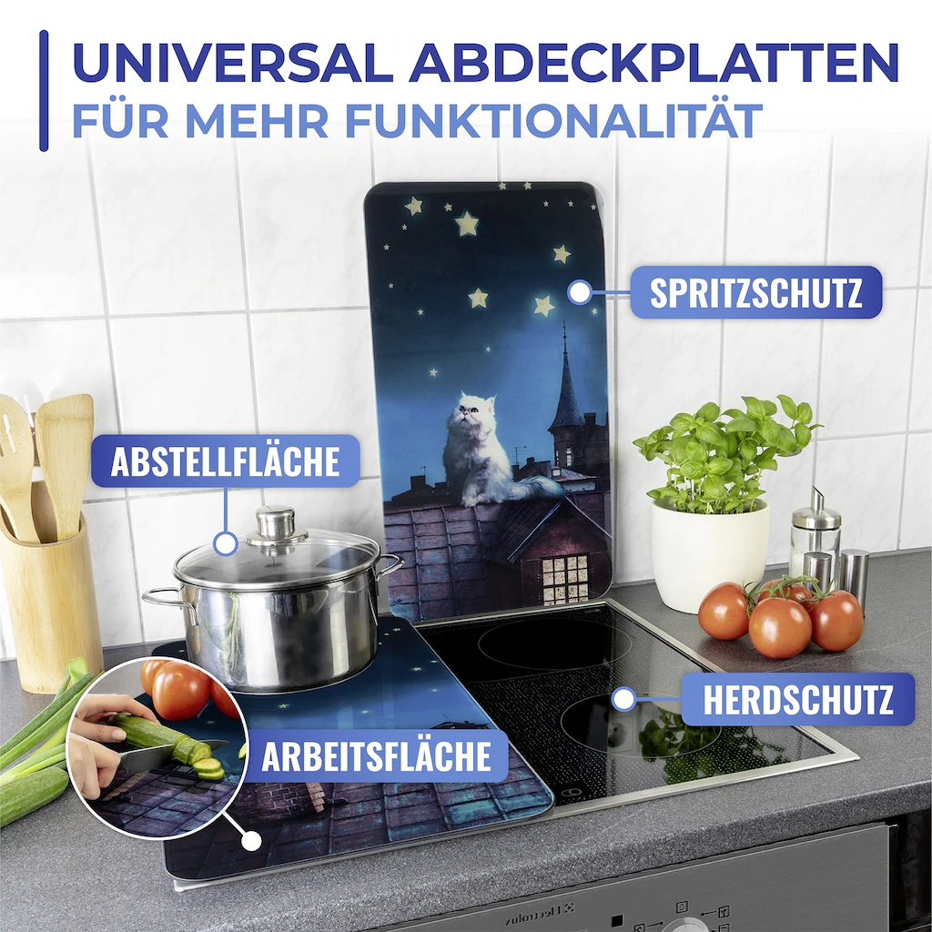 Maximex Herd-Abdeckplatte "Universal Modell Moon Cat", (Set, 2 tlg.), Herda günstig online kaufen