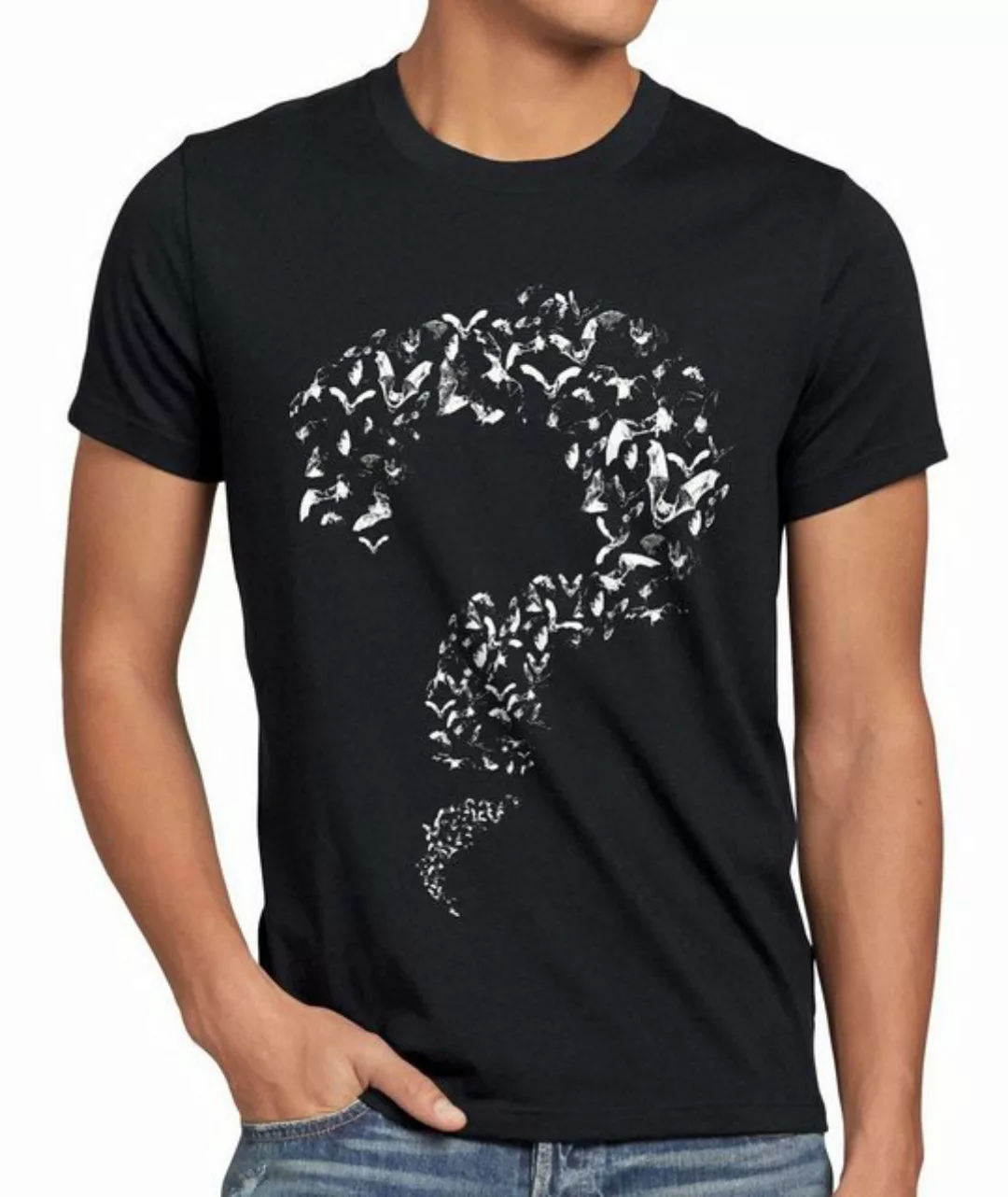 style3 Print-Shirt Herren T-Shirt Question Fledermaus Dark Bat superheld Ma günstig online kaufen
