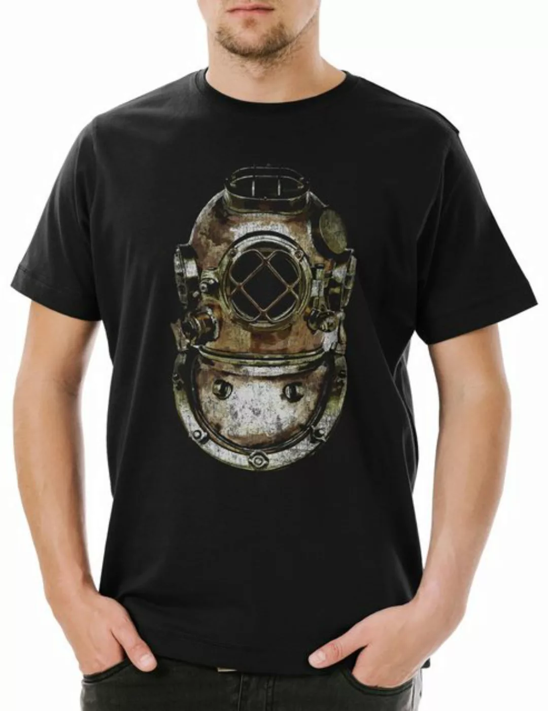 Urban Backwoods Print-Shirt Diver Helmet Herren T-Shirt Taucher Nautical Ta günstig online kaufen