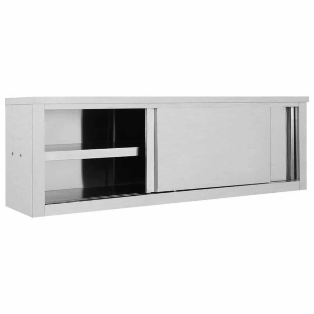 vidaXL Hängeschrank Wandhängeschrank mit Schiebetüren 1504050 cm Edelstahl günstig online kaufen