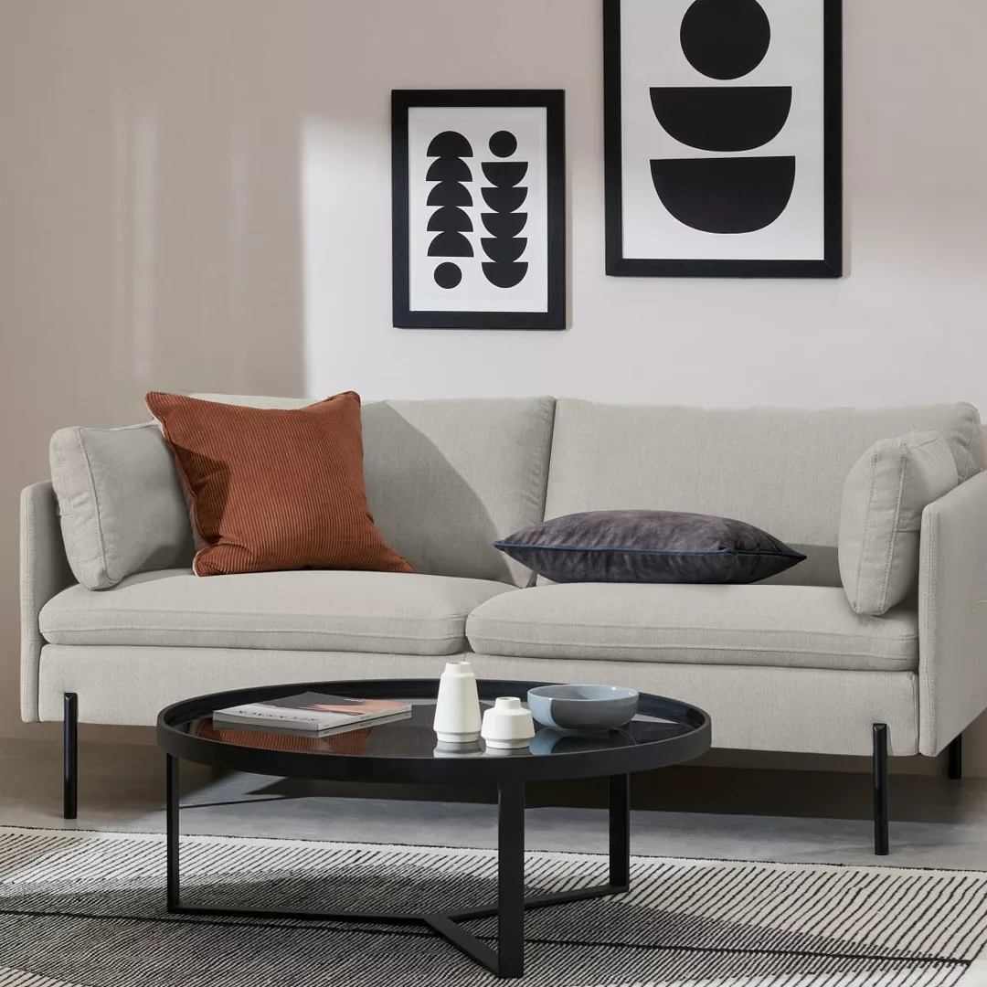 Zarina grosses 2-Sitzer Sofa, Flintgrau - MADE.com günstig online kaufen