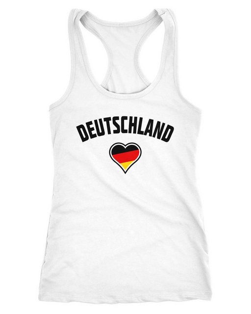 MoonWorks Tanktop Damen Tanktop Deutschland Herz WM Fußball Weltmeisterscha günstig online kaufen