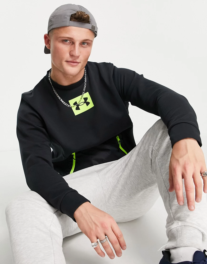 Under Armour – Summit – Sweatshirt aus Strick mit Rundhalsausschnitt in Sch günstig online kaufen