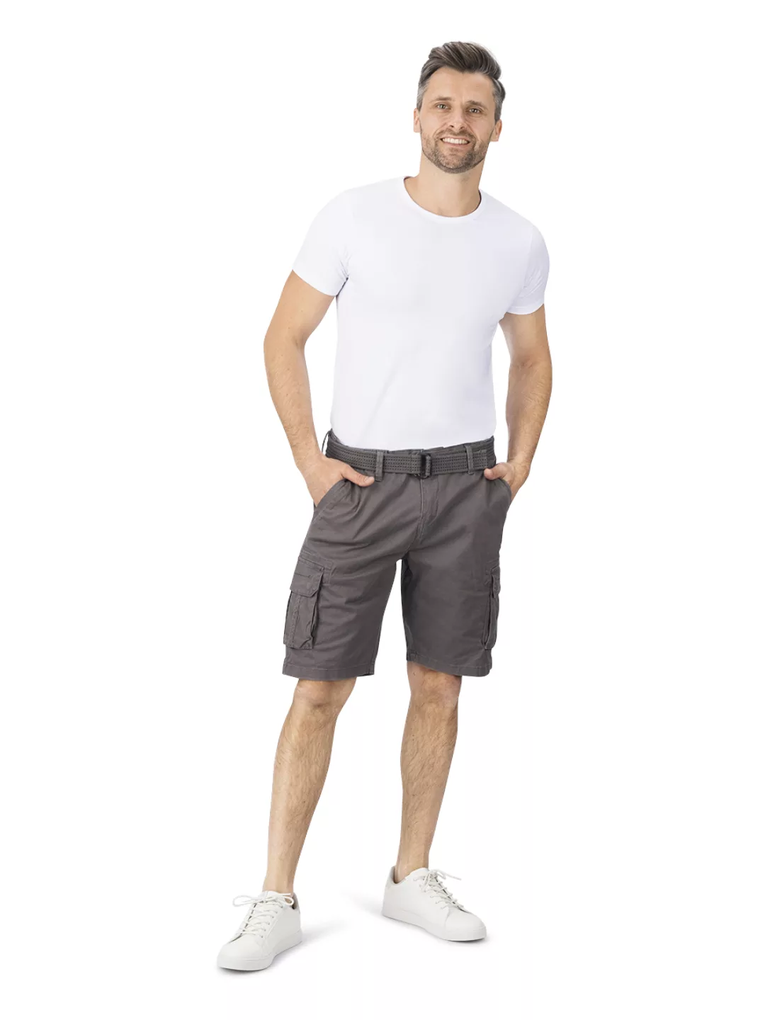 riverso Cargo Shorts Herren mit Gürtel Regular Fit RIVJoko günstig online kaufen