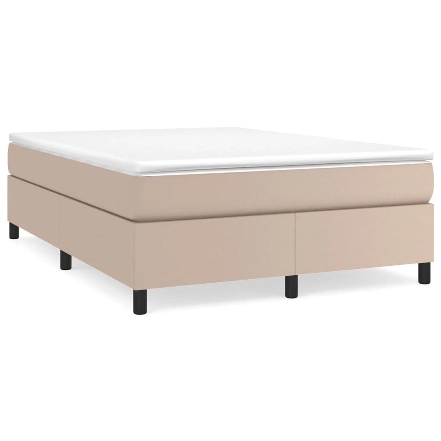 Vidaxl Boxspringbett Cappuccino-braun 140x200 Cm Kunstleder günstig online kaufen