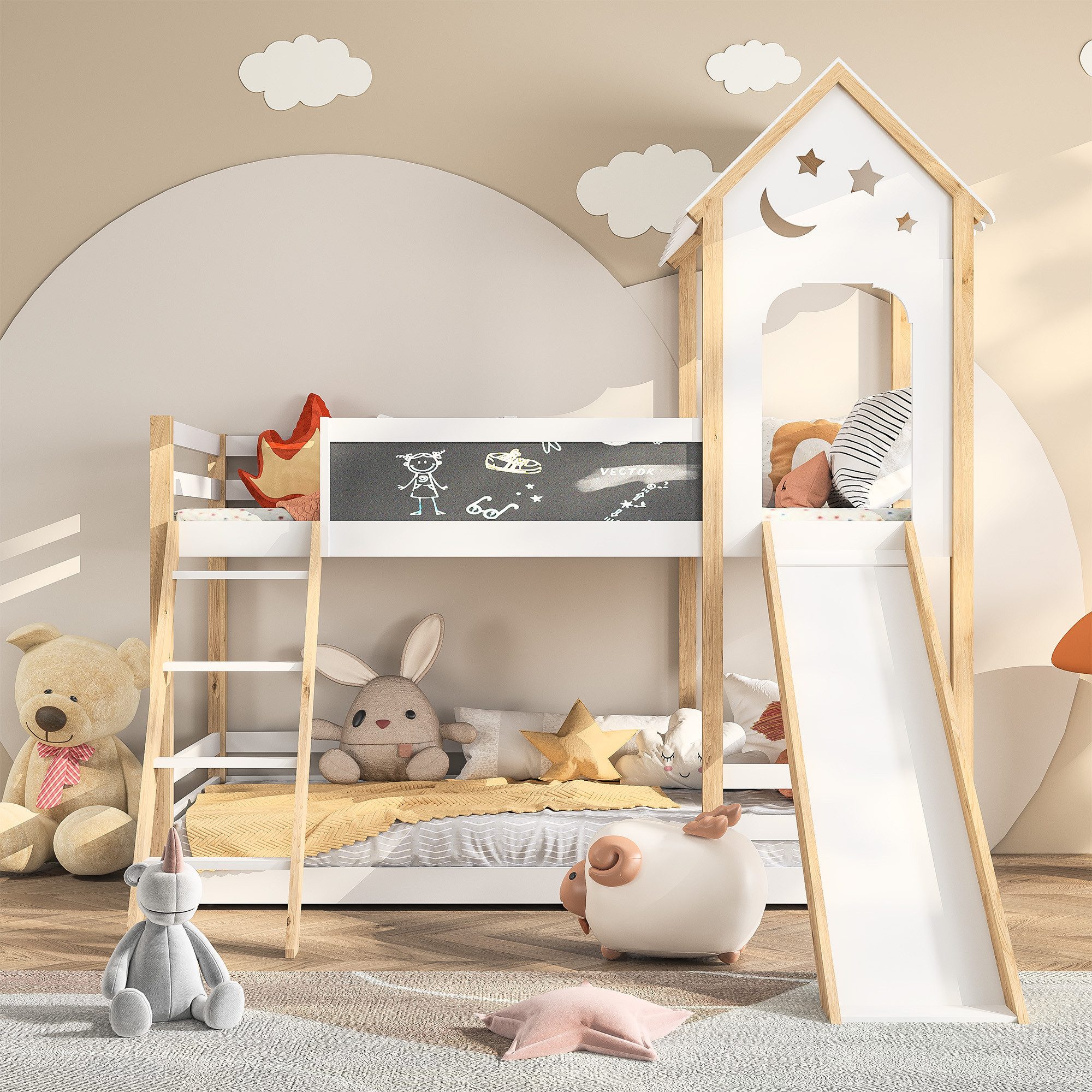 Furnishings Home Etagenbett Kinderbett Hochbett Stauraumbett günstig online kaufen