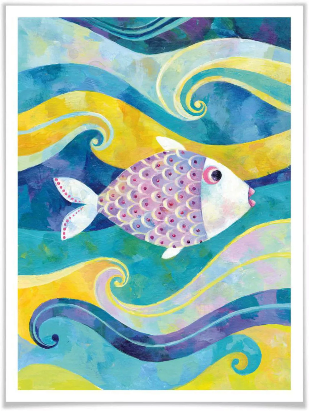 Wall-Art Poster "Märchen Wandbilder Der kleine Fisch", Fisch & Meeresfrücht günstig online kaufen