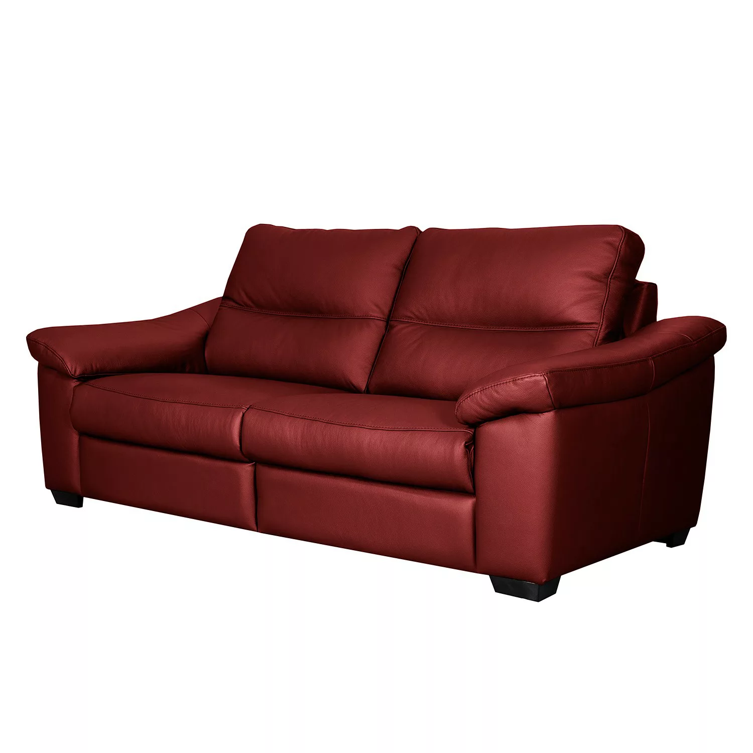 home24 Modoform Sofa Lamexa I 2,5-Sitzer Rot Echtleder 212x95x98 cm günstig online kaufen