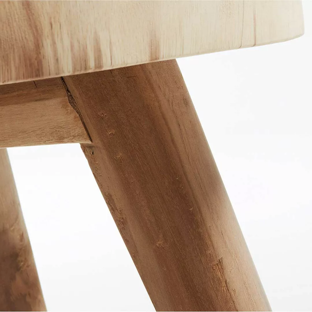 Holz Beistelltisch aus Suar Massivholz Naturfarben günstig online kaufen