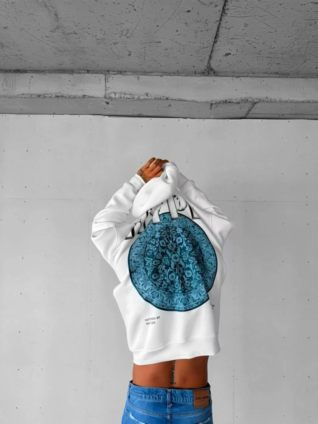 Abluka Hoodie OVERSIZE HYPE BEDRUCKTER FLEECE HOODIE - PRINT HOODIE günstig online kaufen