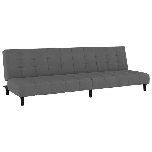 vidaXL Sofa Schlafsofa 2-Sitzer Dunkelgrau Samt günstig online kaufen