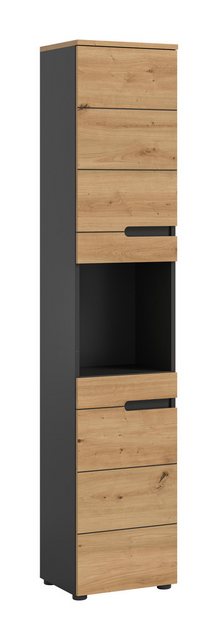 furnling Hochschrank Cano 2 Türen, 1 offenes Fach, Badschrank, Badmöbel, Br günstig online kaufen